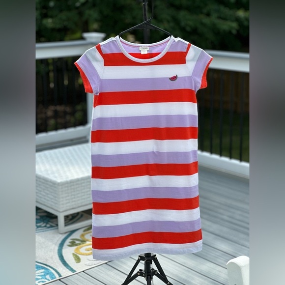 J.Crew Crewcuts Girls' striped T-shirt dress size 10 - Picture 4 of 7